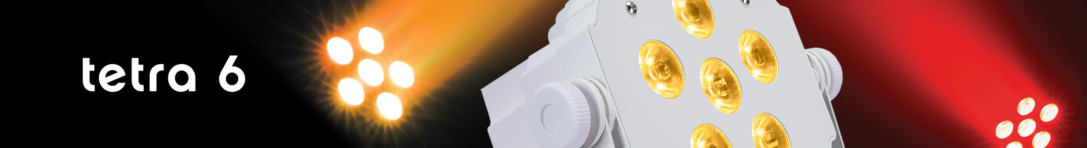 Tetra 6 White RGBA LED Compact Wash Light