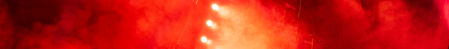 Venue red lighting effect with fog smoke