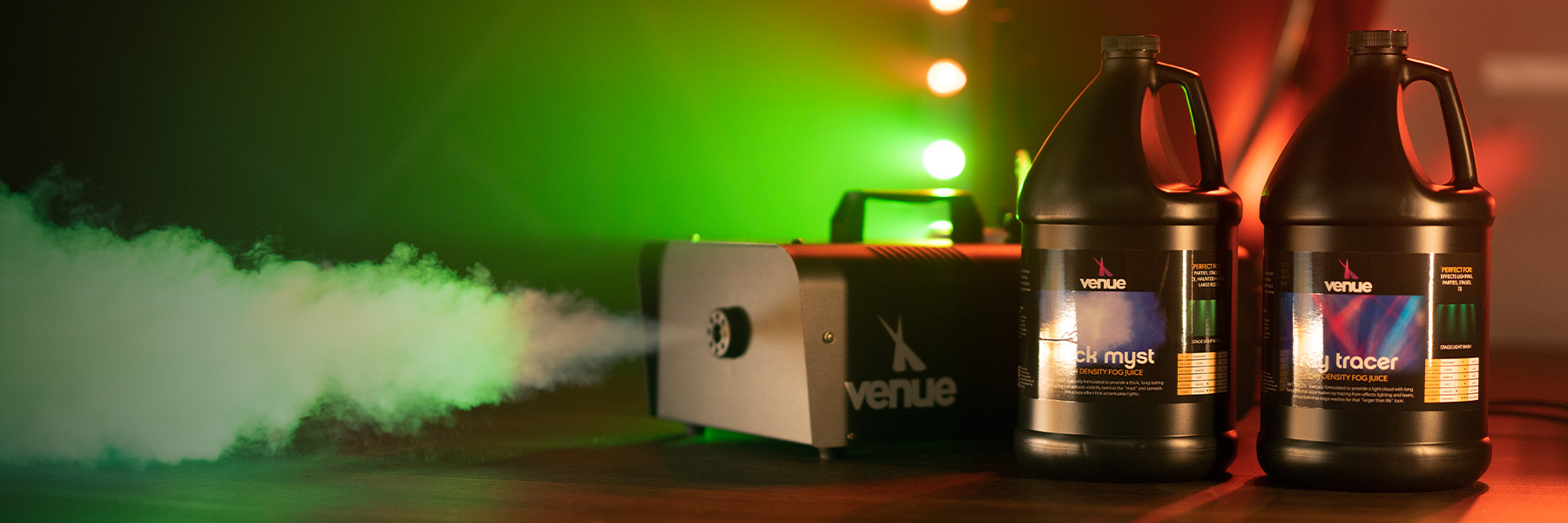 Venue Specter Fog Machine With 2 Juice Bottle On Side